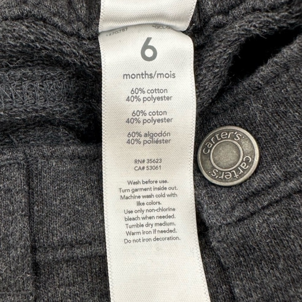 Carter's Baby Plaid Shirt and Pants Set - 6 Months - Picture 5 of 6